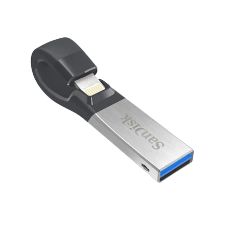SanDisk 32Gb iXpand Base for iPhone & iPad Charging and Backup - Silver & Black