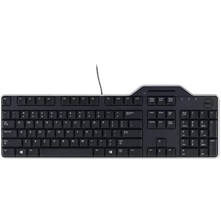 Dell (KB813) Wired Keyboard; US / AR Layout - USB - Smart card reader - Wrist rest - Black