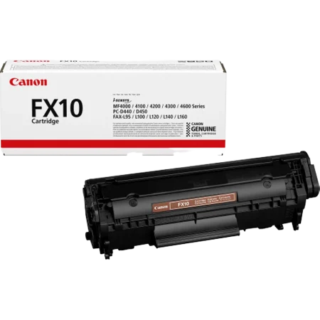 Canon (0263B002BA) FX10 Genuine Black Toner Cartridge - For Canon i-Sensys MF4000; PC-D440; FAX-L95