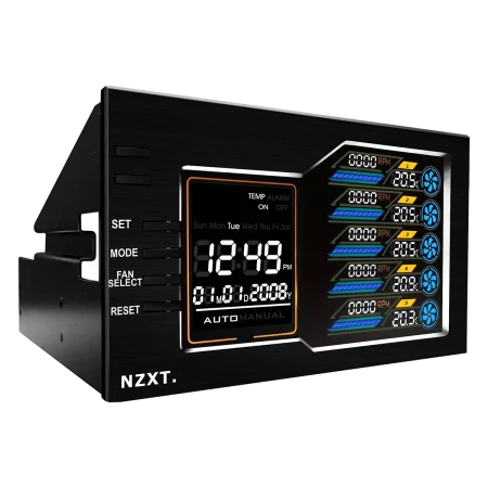NZXT (SEN-001LX) Sentry LX High Performance Fan Controller - 2x 5.25" Bay LCD - Black
