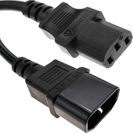 CEM Power Cable For Desktop C13 to C14 - 1.5m - Black