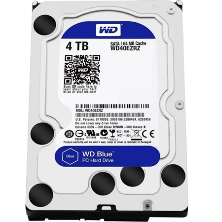 Western Digital (WD40EZRZ) WD Blue 4Tb 3.5" Desktop HDD - 5400 RPM; SATA 6Gb/s; 64Mb Cache