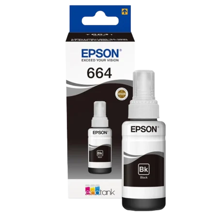 Epson (C13T66414A) Genuine Black 664 Series Ink -70mL-For Ecotank L100; L110; L200; L210; L3xx