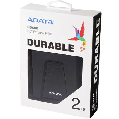 Adata (AHD680-2TU31-CBK) HD680 2Tb 2.5" USB3.2 Durable Portable HDD - Black