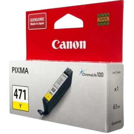 Canon CLI-471<Y> Yellow 6.5ml Pixma ChromaLife100 Ink for MG 5740; 6840; 7740