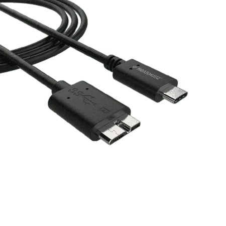 Micropro MicroUSB-B to USB-C (M-M) for HDD - 22cm - Black