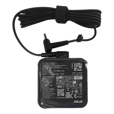 Asus (ADP-65DWA) Genuine Power Adapter For Gaming Monitors-19V 3.42A - 4x1.35mm Small Pin - Black