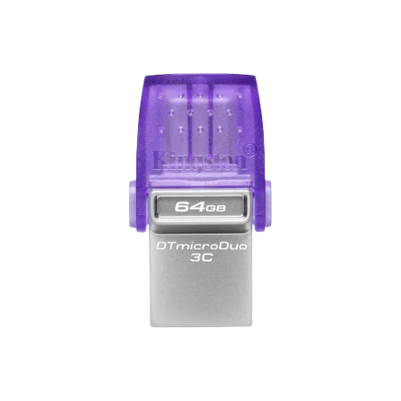 Kingston (DTDUO3CG3/64Gb) DataTraveler microDuo 3C 64Gb - USB3.2/USB-C OTG Flash Drive - Purple