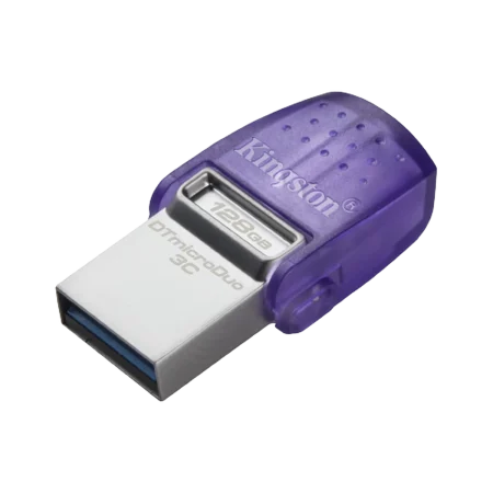 Kingston (DTDUO3CG3/128Gb) DataTraveler microDuo 3C 128Gb - USB3.2/USB-C OTG Flash Drive - Purple
