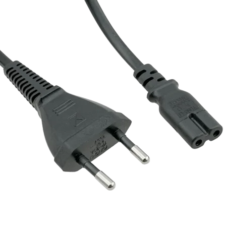 Generic Power Cord IEC320 C7 to EU CEE 7/16 For PS4 - Black