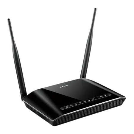 D-Link (DSL-2750U) Wireless N300 ADSL2 + Modem Router - Dual Antennas - Black
