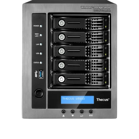 Thecus (W5810) 5-Bay NAS; Intel Celeron J1900; 4GB DDR3 -5x Sata - Black