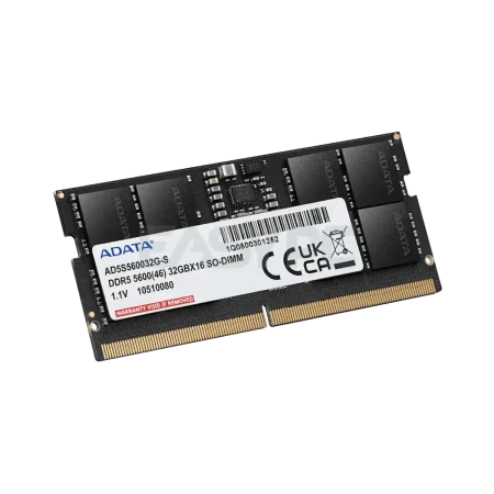 Adata (AD5S560032G-S) 32Gb DDR5 PC5-5600 1.1V SoDimm - Black