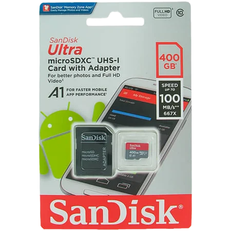 Sandisk (SDSQUARG-GN6MA) 400Gb ULTRA microSD UHS-I CARD 100Mb/s C10; U1; A1