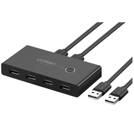UGreen (30767) USB2.0 KVM Switch Box 2x4 - Black