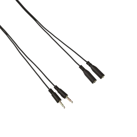 HyperX (HXS-HSEC1) Cloud Headset Dual 3.5mm Audio Stereo Jacks Extension Cable - 2m - Black