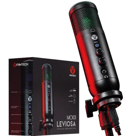 Fantech (MCX01) Leviosa Professional Condenser Microphone - RGB Lights - USB Interface - Black