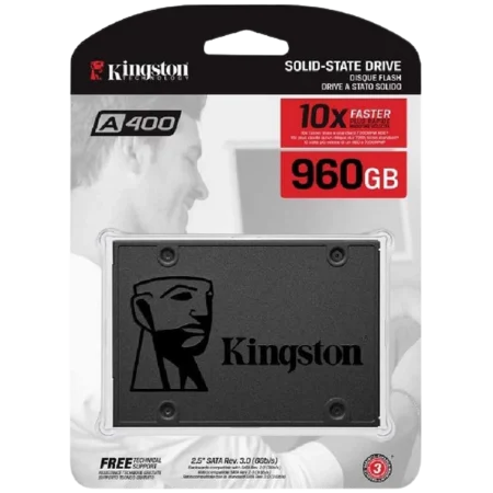 Kingston (SA400S37/960G) 960Gb A400 2.5" SATAIII 6Gbps SSD- 3Yrs - Metallic Grey