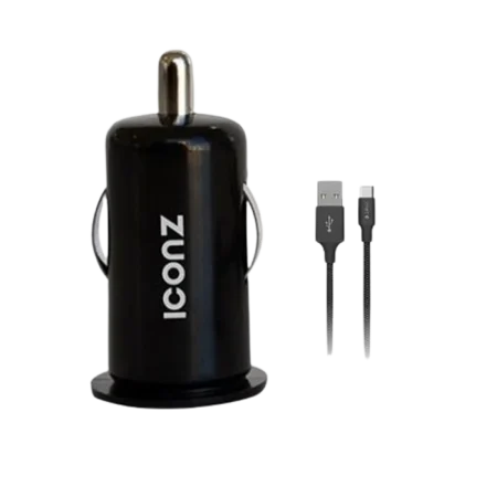 Iconz IMN-CC21K CAR CHARGER + MICRO USB CABLE - BLACK