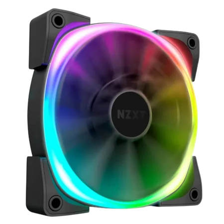 NZXT (RF-AE120-B1) AER RGB 120 Fan - 120mm RGB Fan - Black Rim
