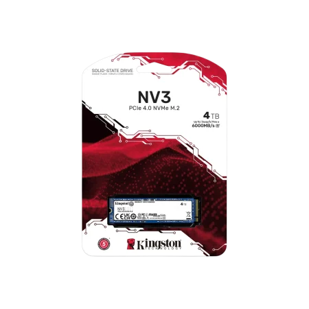 Kingston (SNV3S/4000G) NV3 4Tb M.2 2280 NVMe PCIe Gen 4.0x4 - 1Yr - Blue PCB