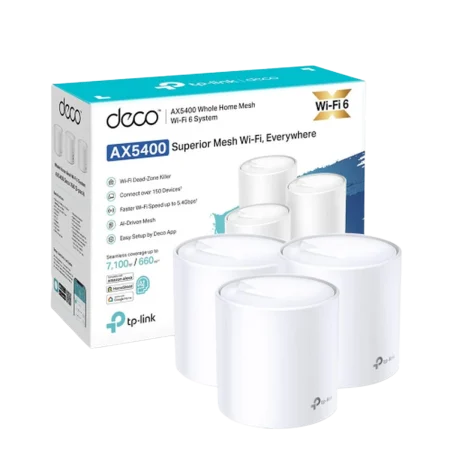 TP-Link Deco X60 (3 Pack) AX5400 Whole Home Mesh Wifi 6 System - White