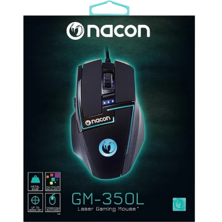 Nacon (PCGM-350L) GM-350L Laser Gaming Mouse - Black