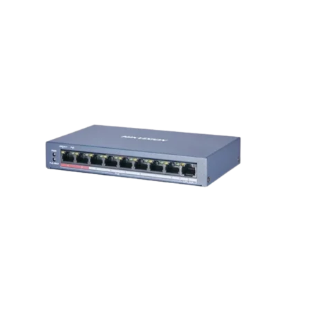 HikVision (DS-3E0109P-E/M) 8 Port Fast Ethernet Unmanaged POE Switch - Black
