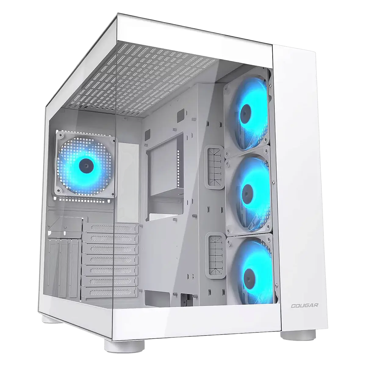 Cougar (385KA10.0002) FV150 Gaming Case - ARGB Glass- Mid-Tower - White