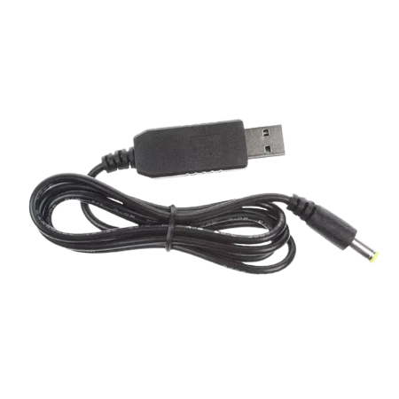 Generic USB-A 5V to 12V DC Barrel Plug (Power Bank to Router) - Black