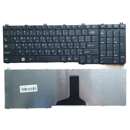 Toshiba Satellite C650, C660, C665, L650 Keyboard - US / Arabic Layout - Black