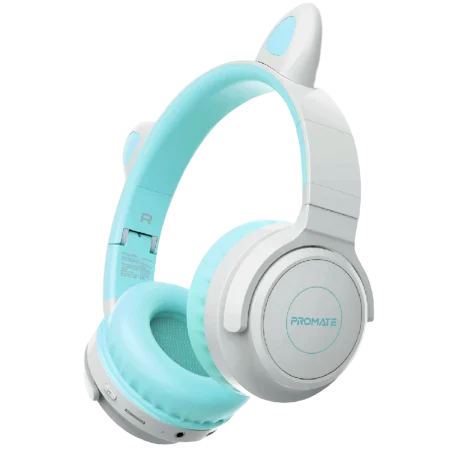 Promate (Panda Aqua) Bluetooth Wireless Kids Headphones - Aqua