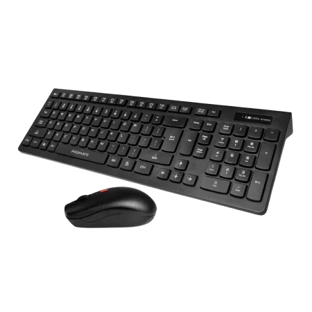Promate (ProCombo-13) Wireless Desktop Keyboard & Mouse Combo - AR/US Layout - Black
