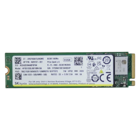 SKhynix (HFS512GEJ9X108N) 512Gb M.2 2280 PCIe 4.0x4 Nvme Internal SSD - Green PCB