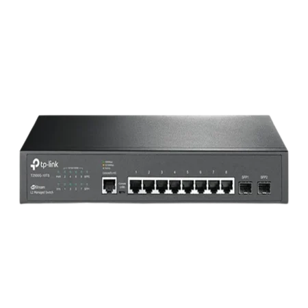 TP-Link (TL-SG3210) JetStream 8-Port Gigabit L2+ Managed Switch with 2 SFP Slots- Black