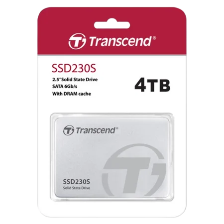 Transcend (TS4TSSD230S) 4Tb SSD230S Series 2.5" SATAIII 6Gbps SSD - Silver
