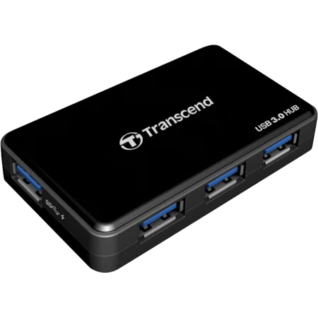 Transcend (TS-HUB3K) USB3.1 Gen 1 4-Port USB HUB with 2A output - Black