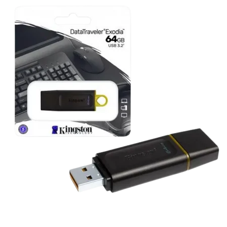 Kingston (DTX/64GB) 64Gb DataTraveller Exodia USB3.2 Flash Drive - Black