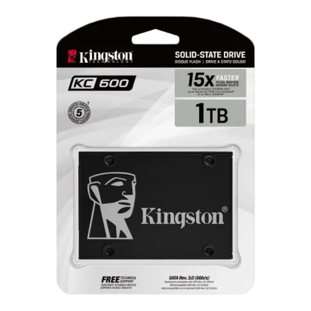 Kingston (SKC600/1024G) 1Tb 2.5" Sata 3 SSD; SM2259 - 3D Nand TLC - Black