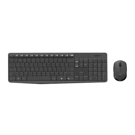 Logitech (920-007927) MK235 Wireless Keyboard and Mouse Combo, UK/AR Layout - Black