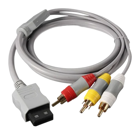 CEM (SK-WII-A03) AV Cable for Nintendo WII - 1.8M Composite Audio Video Standard Cord Wire - Grey