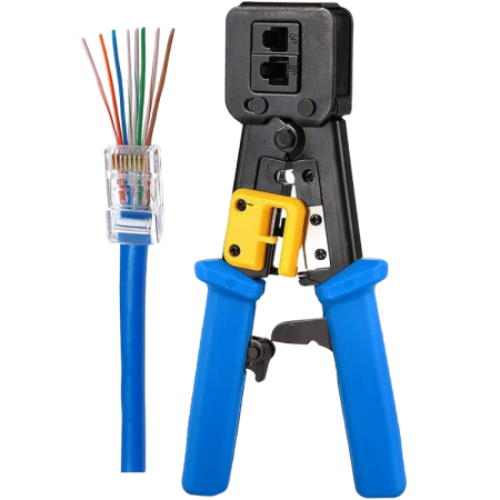 Tools Crimping Tool RJ45, RJ11, RJ9 - Black / Blue