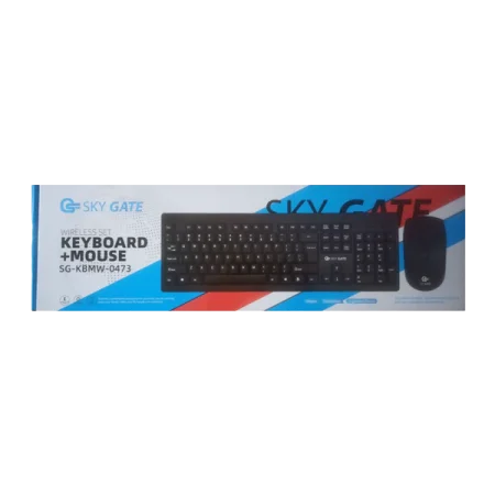 SkyGate (SG-KBMW-0473) Wireless Desktop Keyboard and Mouse Combo, US/AR Layout - Black