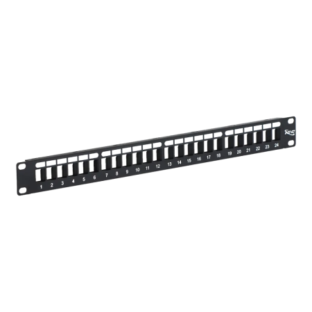 Syslink (S-BLKPNL24) Blank Patch Panel - 24x Port for 19 cabinets - Black