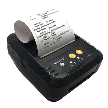 GOOJPRT (MTP-3F) 80mm Portable Thermal Receipt Printer, USB-C and Bluetooth 4.0 - Black