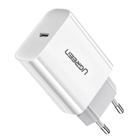 UGreen (60450) Cell Phone Smart and Fast Charger Adapter 20W - USB-C - White