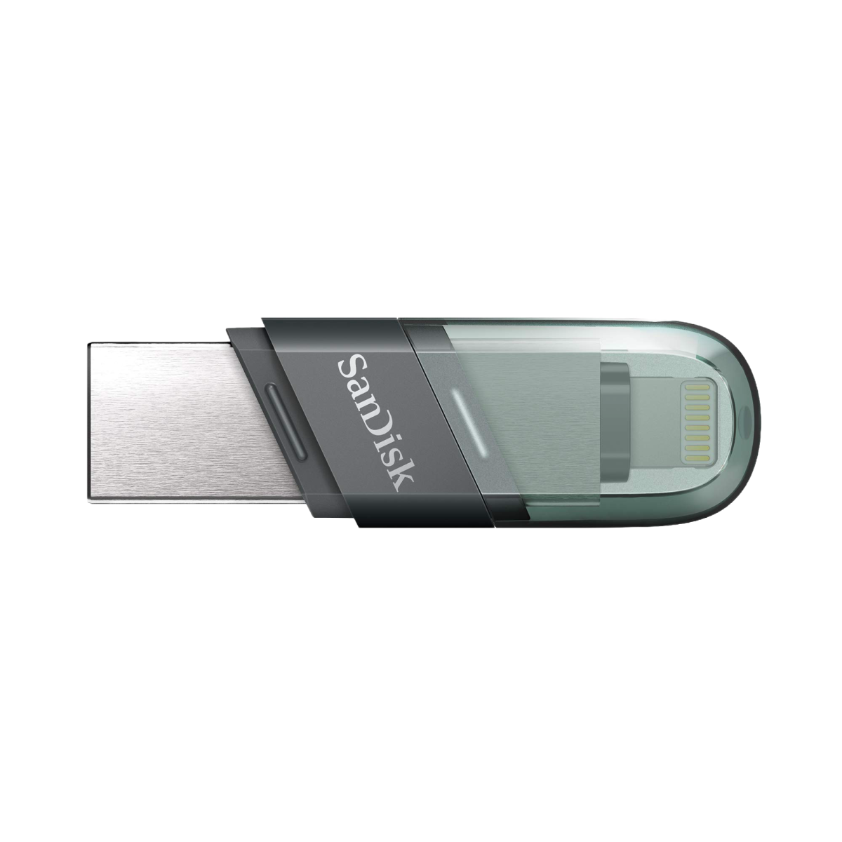 SanDisk(SDIX90N-256G-GN6NE)iXpand 256Gb Flash Drive-Dual Sided USB-A & Lightning - Metal Design
