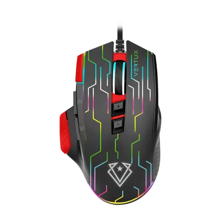 Vertux Kryptonite Superior Wired Gaming Mouse - 10000DPI - Red
