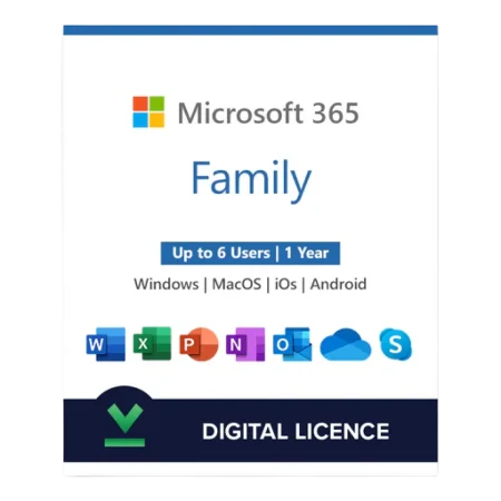 Microsoft (6GQ-00086) Family Office 365 Home 1Y - License for 6 Users - Up to 5 Devices per User