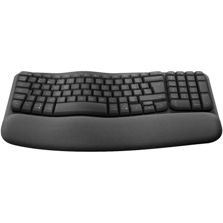 Logitech (920-012312) Wave Keys Wireless Ergo Keyboard - US/AR Layout - 2Yrs - Black